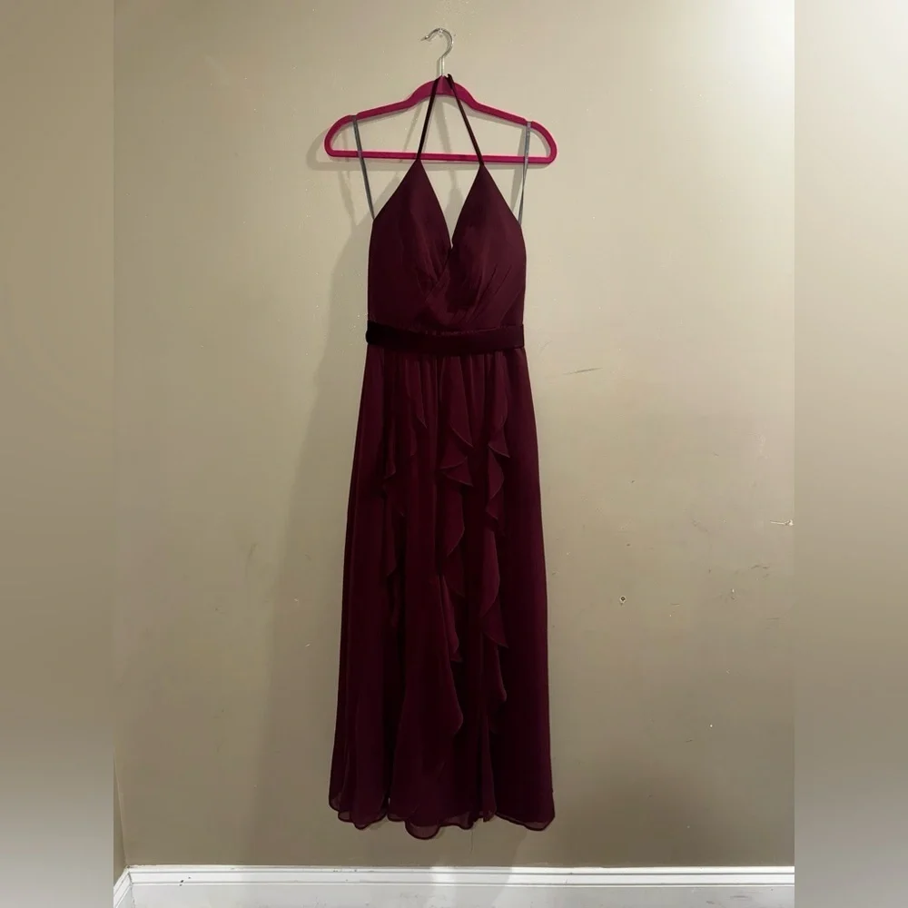 burgundy cocktail dress Short Sequin with Corset Back / XSmall solid cocktail parties Size:L/XL Xylia Dreamy A-Line Pleated
